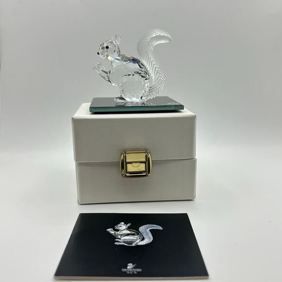 Swarovski 10-Year Jubilee Squirrel 1997 Crystal Figurine w/ Base & Box - Picture 4 of 16